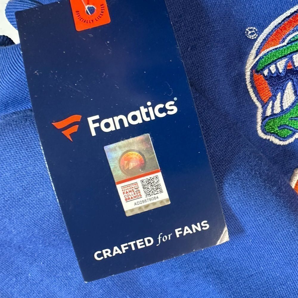 NWat Fanatics Unisex Blue Orange Florida Gators Tackle Twill Logo - Size 3XL - Picture 7 of 9